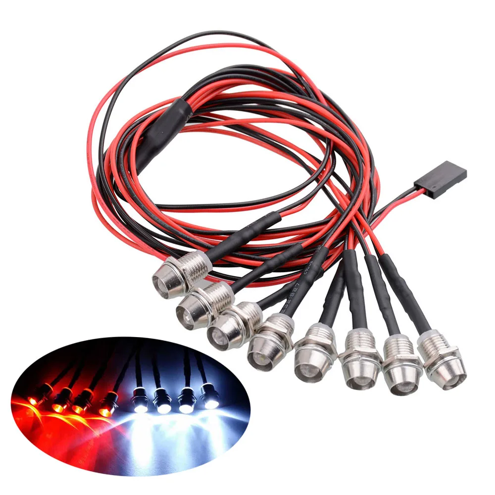8 Leds Rc Led Light Kit For 1/10 Rc Car Truck Crawler Rc Model Drift