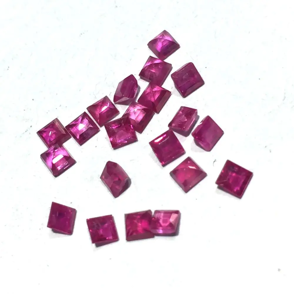 ECHSUN natural ruby stone burma AAA level square 2.5*2.5mm loose gemstones bague biżuteria rubis jewelry bracelet edelstenen ECHSUN natural ruby stone burma AAA level square 2.5*2.5mm loose gemstones bague biżuteria rubis jewelry bracelet edelstenen