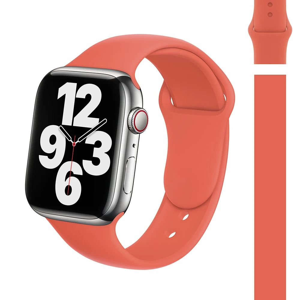 Silicone Strap Watch Compatible Apple Watch Band 45mm 44mm 41mm for bracelet iWatch 40mm 38mm correa apple watch series 7 6 5 SE Silicone Strap Watch Compatible Apple Watch Band 45mm 44mm 41mm for bracelet iWatch 40mm 38mm correa apple watch series 7 6 5 SE