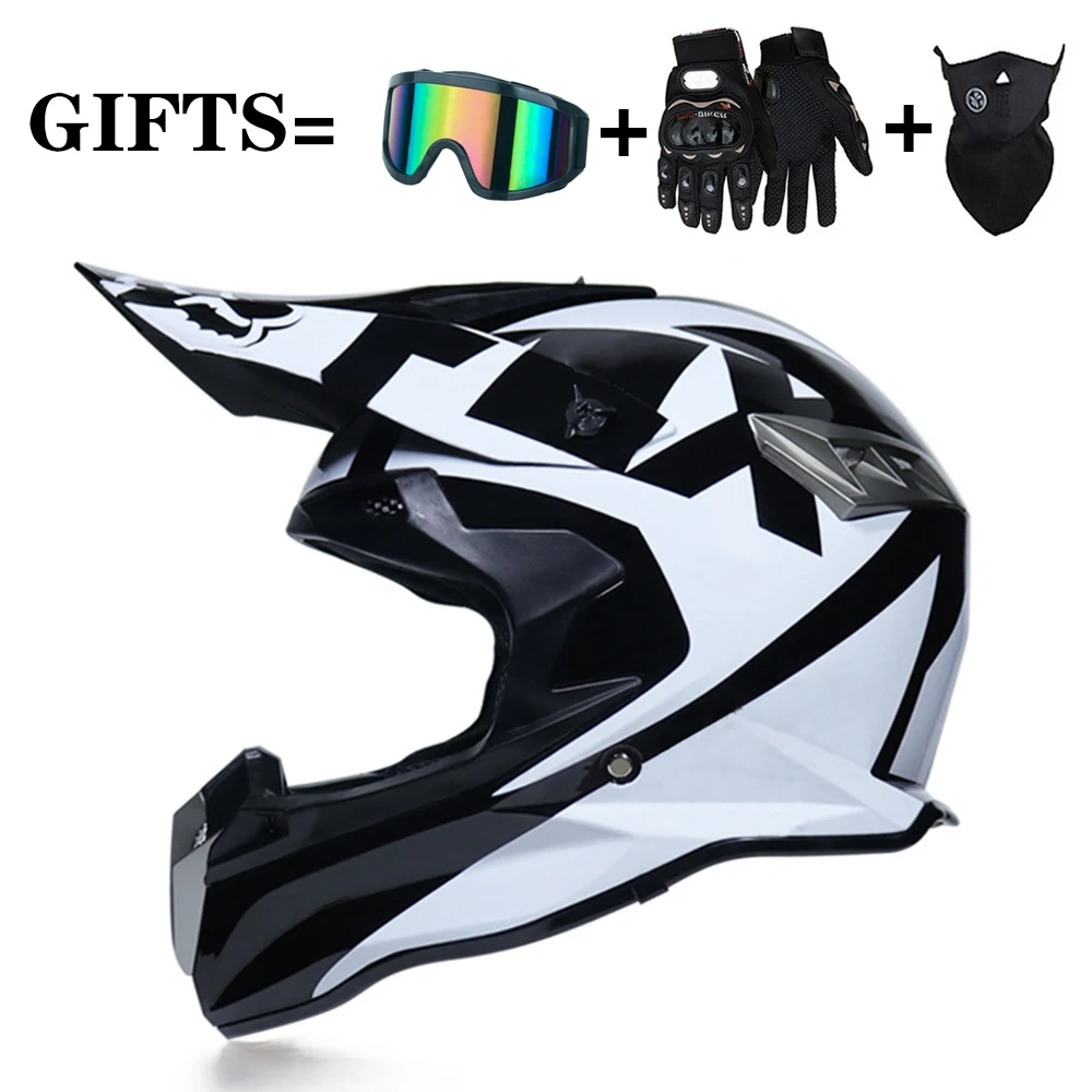 Профессиональный Гоночный Кроссовый шлем hors route Casque Moto Capacete Moto Casco внедорожный мультяшный детский мотоциклетный шлем в горошек - Цвет: 24