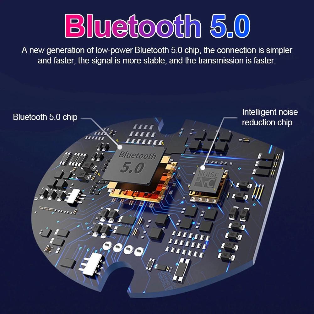 TWS Bluetooth V5.0 беспроводные наушники мини-наушники водонепроницаемые наушники с шумоподавлением с функцией Bluetooth динамика