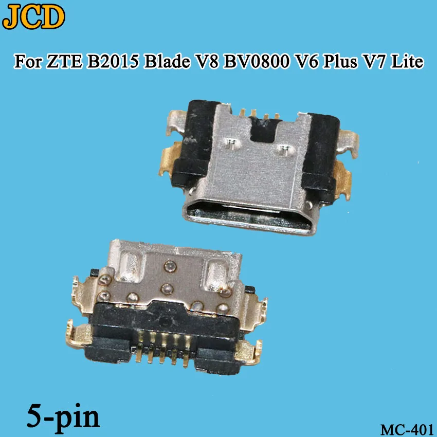 JCD 10 шт./лот для zte B2015/Blade V8 BV0800 V6 Plus/V7 Lite usb зарядная док-станция зарядный порт разъем - Цвет: 5pin-401