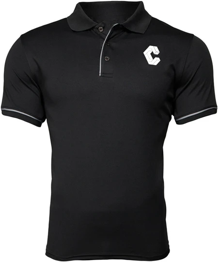 Бренд Camisa masculina мужские рубашки поло быстросохнущие с коротким рукавом мужские рубашки поло спортивные майки Golftennis размер плюс Мужской топы - Цвет: black logo