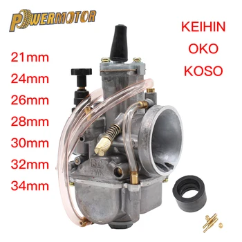 

Racing 2T 4T Carburetor Universal Motorcycle Koso OKO Carburador 21 24 26 28 30 32 34mm With Power Jet Pit Dirt Bike