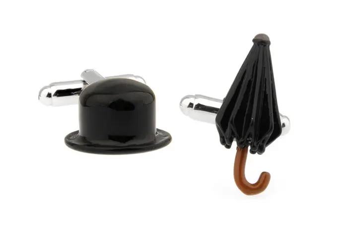 

High Quality Currently Available Mixed Batch Black And White with Pattern C- CHAPLIN Cufflinks Black And White with Pattern Umbr