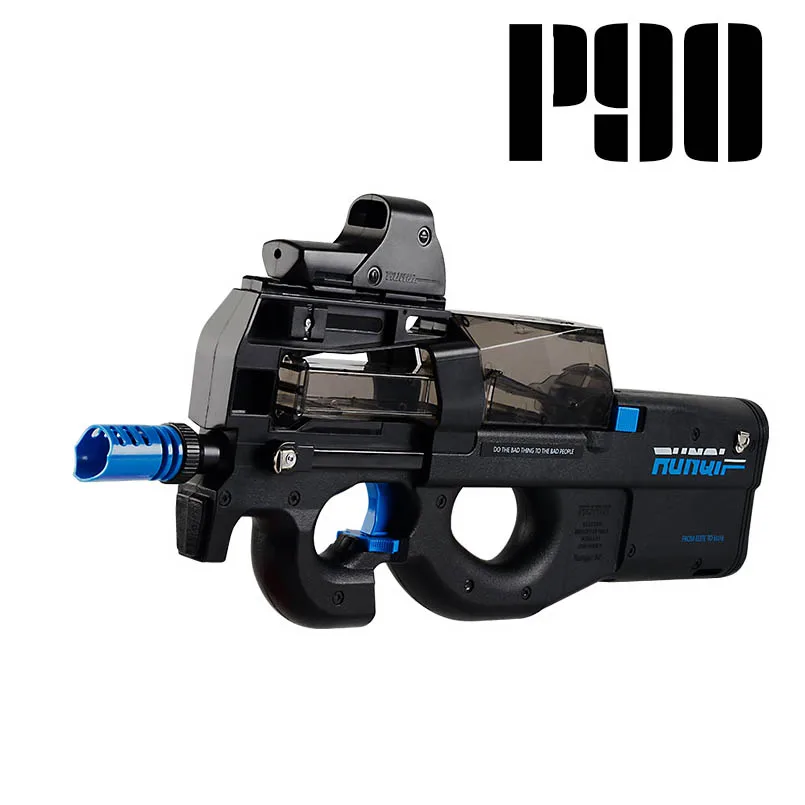 Электрический P90 игрушечный пистолет Граффити Мягкая вода мрамор пистолет игрушечный пистолет Открытый CS штурмовой Снайпер моделирование игрушечное оружие подарки для детей - Цвет: Black spider