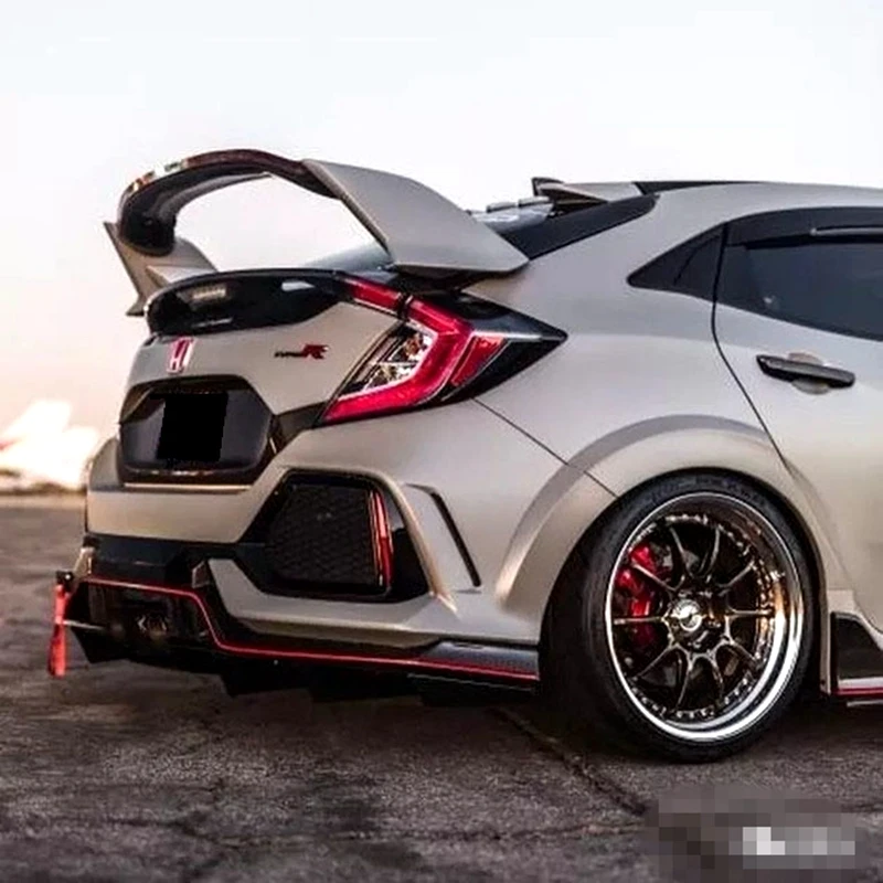 

For Honda CIVIC Hatchback Spoiler 2017 2018 ABS Plastic Unpainted Primer Color Rear Trunk Boot Wing Lip Spoiler Car Accessories