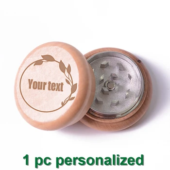 

1pc Custom Wood Herb Grinder Carving Weed Engraved personalized Herbal Tobacco smoke Cigarette Accessories Gift to Dad MYQ02