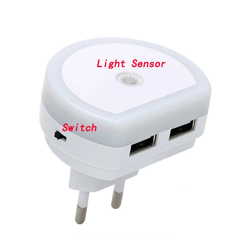 Light-Sensor-Control-LED-Night-Light-With-Dual-USB-Port-Charger-Socket-Wall-Lamp-For-Babyroom (2)