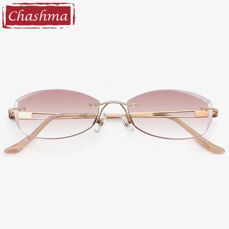 Chashma Rimless Spectacles Pure Titanium Fashion Eye Glasses