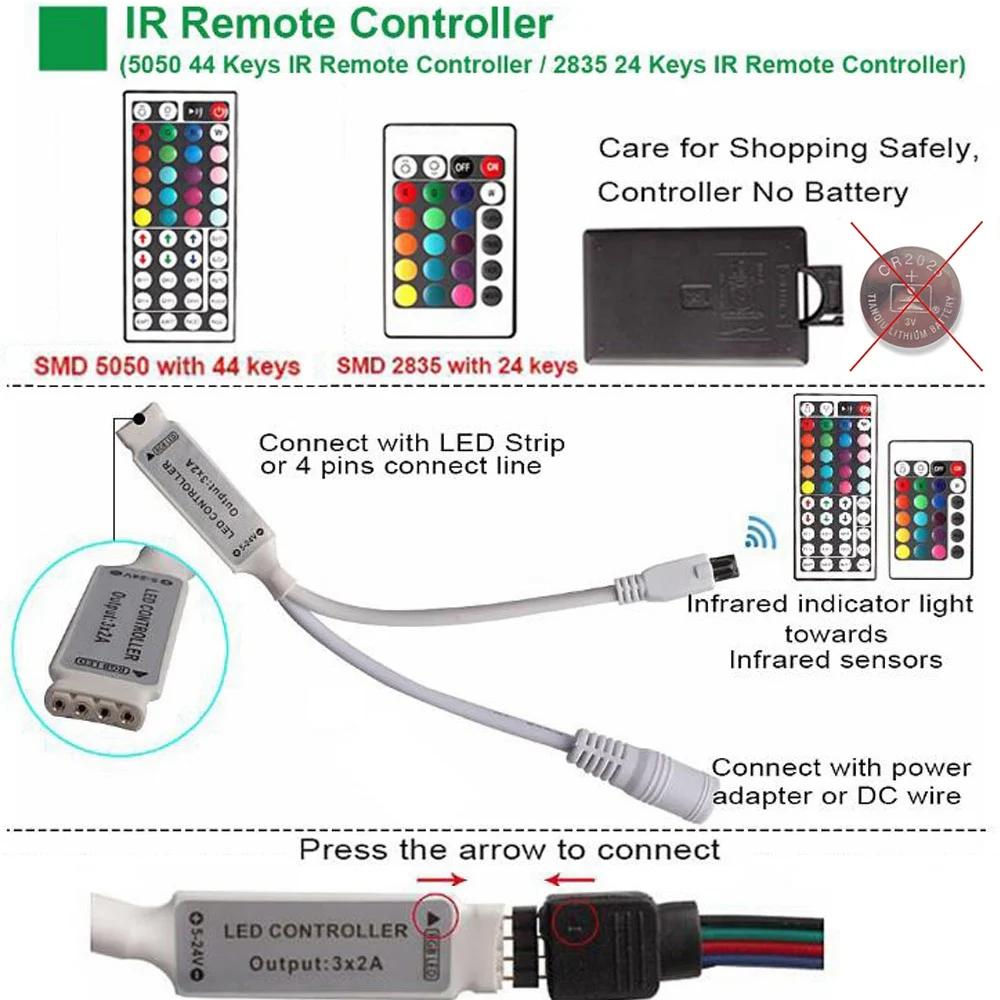 Светодиодная лента RGB светильник 5050 2835 5 м 10 м 15 м DC 12 В водонепроницаемая гибкая лента Fita Tira Светодиодная лента s RGB лента Диод+ пульт дистанционного управления+ адаптер