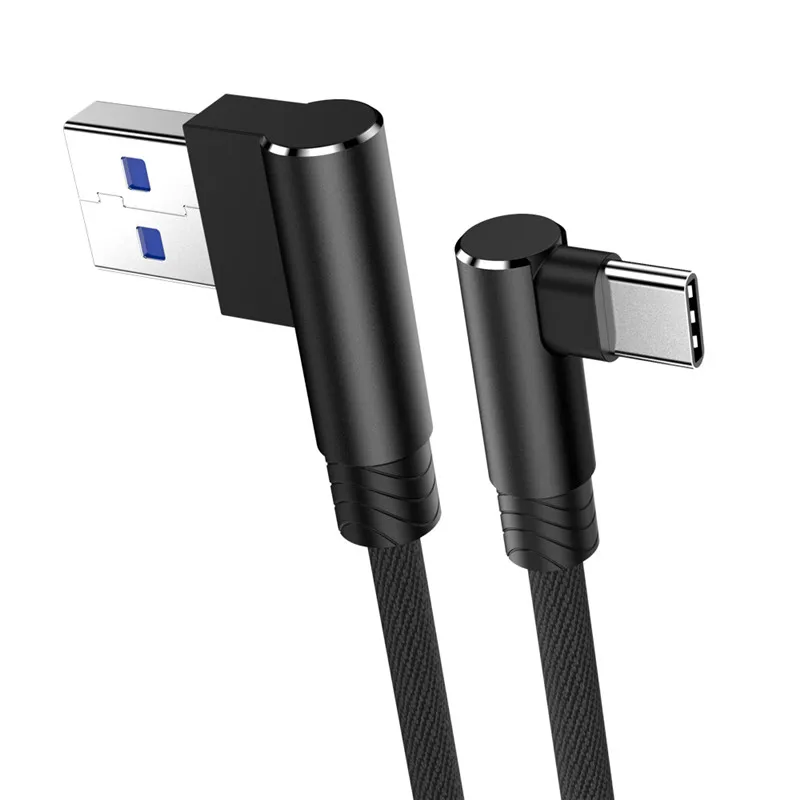 3M 90-Degree Fast Charging USB Type C Cable - Durable Long Wire Cord