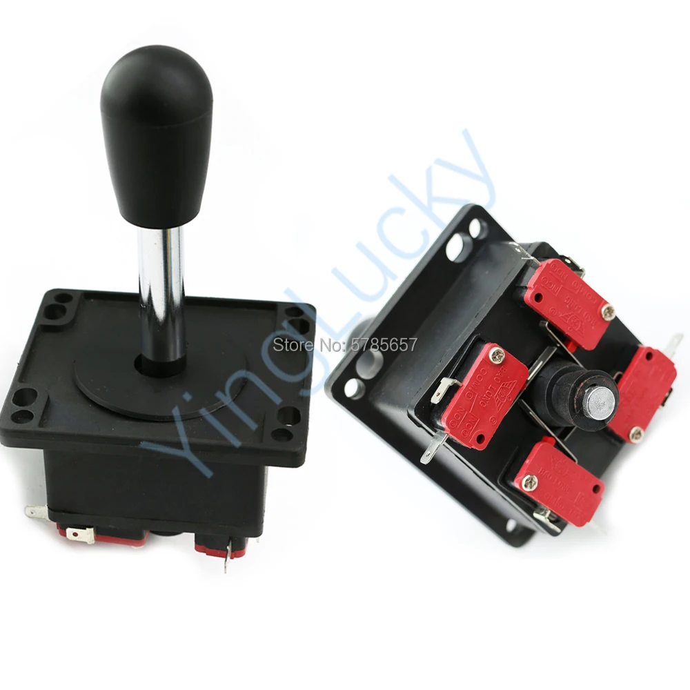 HAPP Type Arcade Joystick kit 4/8 way American red Black Ball Fighting Stick with 4 microswitch for arcade game console parts motorcycle bike fighting helmet bone conduction headset with u94 ptt adapter for hyt hytera pd680 x1p pd660 pd600 hytera ar