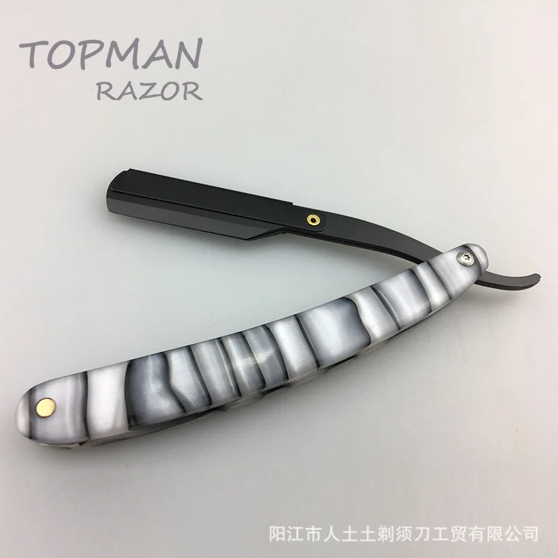 

Black And White Razor Shaving Knife Hairdressing Scraper Haircut Razor Haircut Knife Shaving Sweat Knife G1105