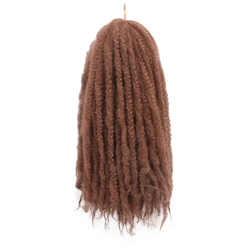 #30 18 дюймов Ombre Marley косички волосы синтетические плетеные волосы крючком косички наращивание волос оптом черный коричневый красный цвета - Цвет: #30