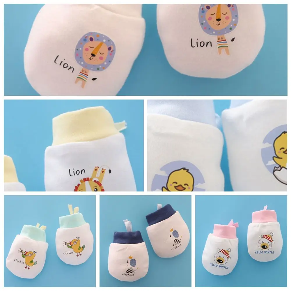 Cotton Baby Mittens Gloves Anti Scratch for Newborns