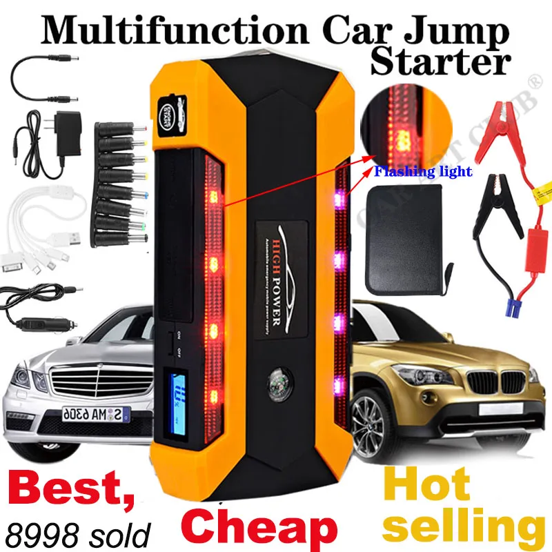 Multifunction car Jump Starter 12V 4USB 600A Portable Car Battery Charger Emergency Power Bank