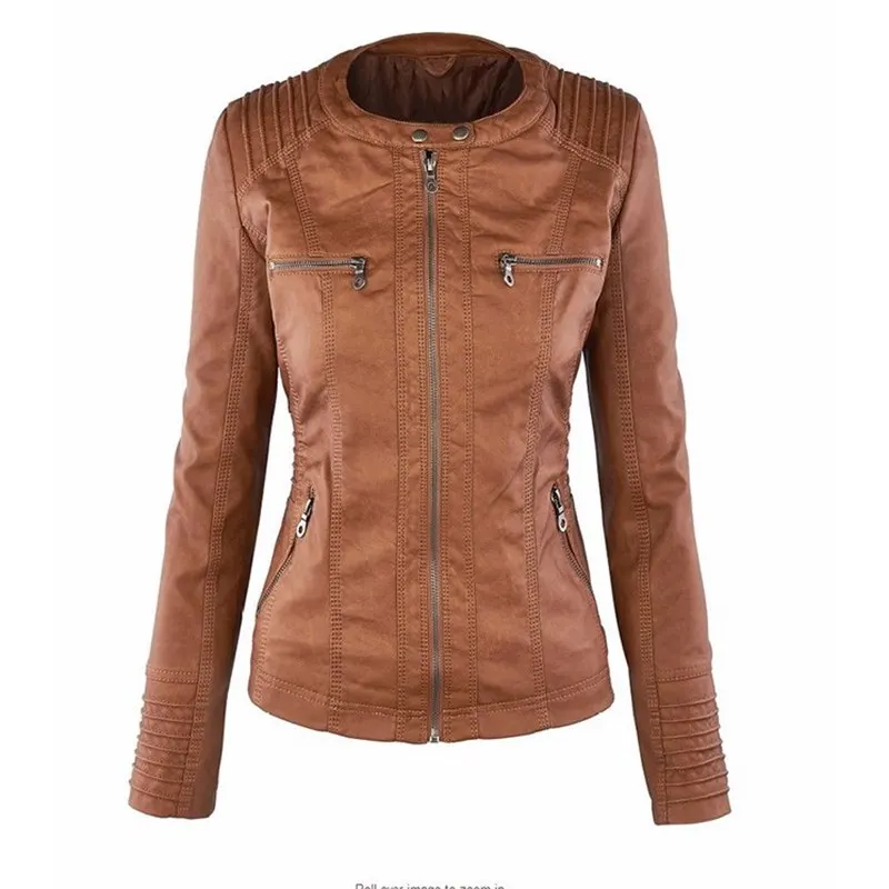 Litthing женская куртка из искусственной кожи, Женская Осенняя мотоциклетная куртка размера плюс с капюшоном, кожаная куртка, Повседневная Уличная одежда, плащ-ветровка