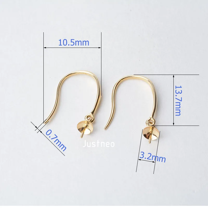 18k黄金耳钩带珠盘 (5)