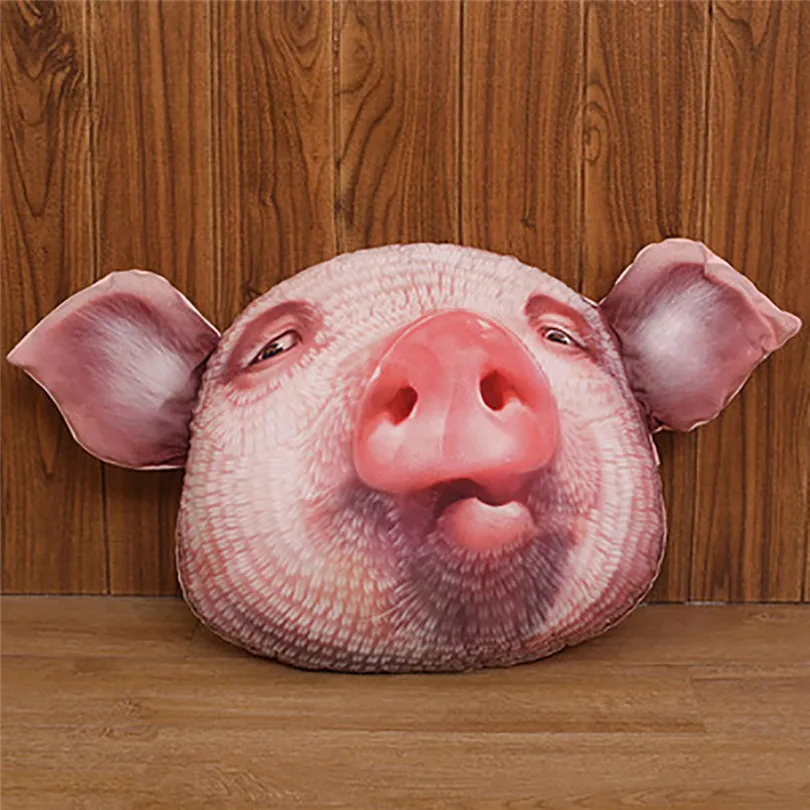 Подушка с объемным рисунком поросенка, забавная поросенок, плюшевая подушка с плюшевой Свинкой, Детская кукла, подарок для домашнего декора#3D11