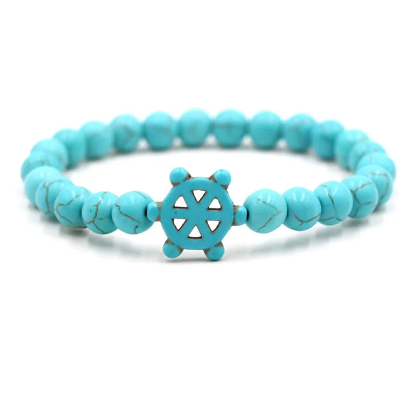 FYJS уникальные ювелирные изделия ручной работы Плетение руль с зеленая бирюза