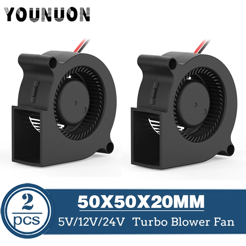 Cooling Fan 5020 Blower 24V 12V 5V Centrifugal Turbine 3D Printer Fan 50mm 5020 Turbo blower 24V 12V 5V Sleeve