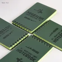 Carnet de notes tactique étanche, en papier, pour tout temps, pour journal de Camping, style militaire, classeur a6
