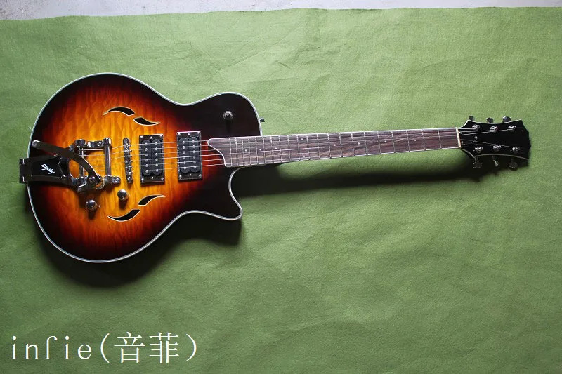 Custom Shop Клен полый бурливуд 6 струн электрогитара с хромом