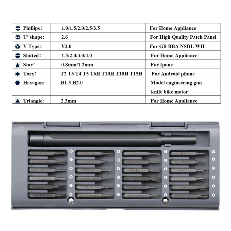 Набор прецизионных отверток 24 в 1 мини набор магнитных для телефонов xiaomi