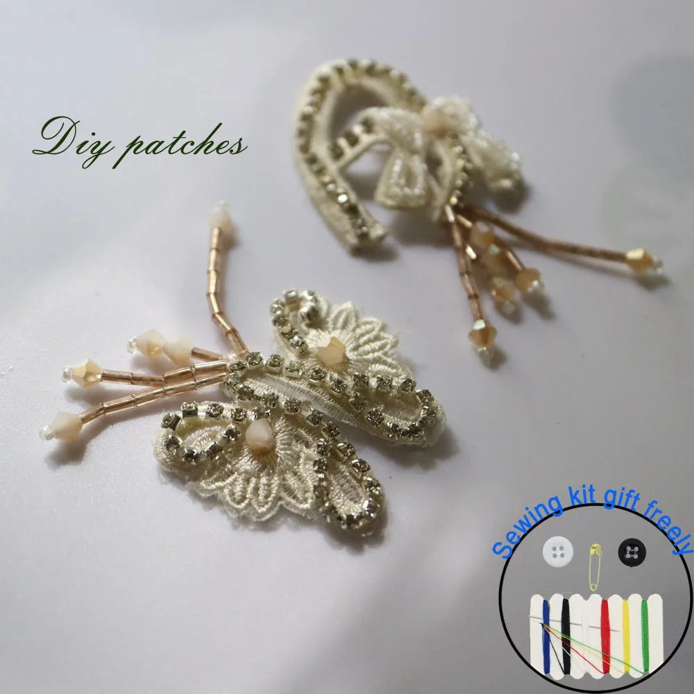 1 шт. надпись бабочка стразы бусины нашивки для одежды Сделай Сам модный значок