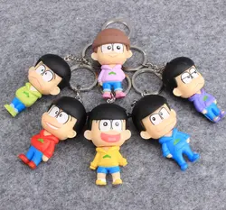 6 шт. Osomatsu-san фигурки kawaii сумка для ключей подвеска Япония мультфильм аниме ПВХ Фигурки игрушки Коллекционная модель, подарок для детей