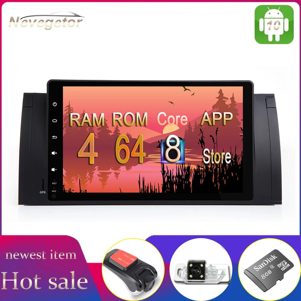 DSP IPS 64G Автомобильный DVD стерео Мультимедиа Android 10 для BMW E39 E53 M5 X5 с радио WiFi BT GPS