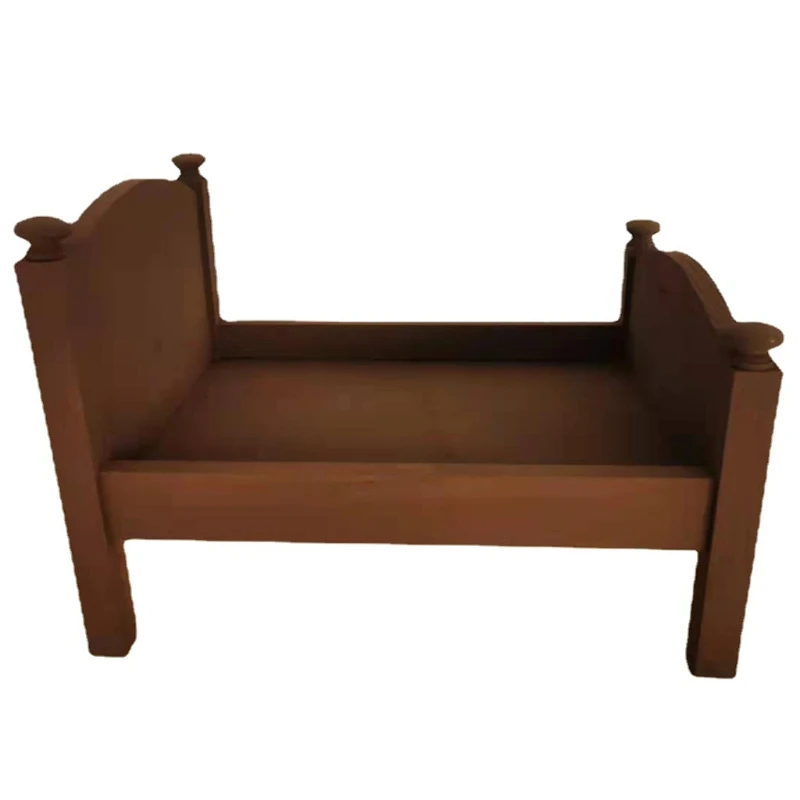 Newborn Posing Mini Bed Baby Photo Shooting Props Infant Photography Wooden Crib | Мать и ребенок