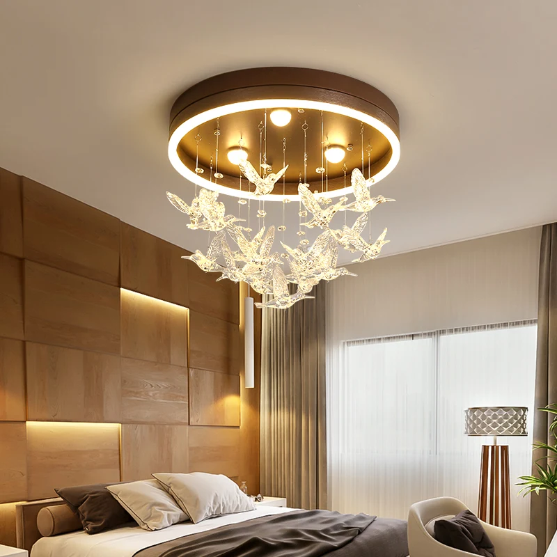 

Creative Bedroom Led Ceiling Lamp Personality Modern Girl Princess Warm Romantic Wedding Ceiling Light Children's Home Fixture