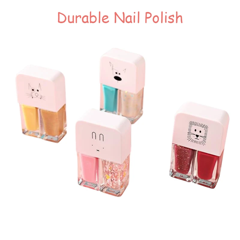 

Two In One Nail Polish Set Creative Baking Free Quick Drying Long Lasting No Fade Frosted Double Colored Nail Manicure Oil