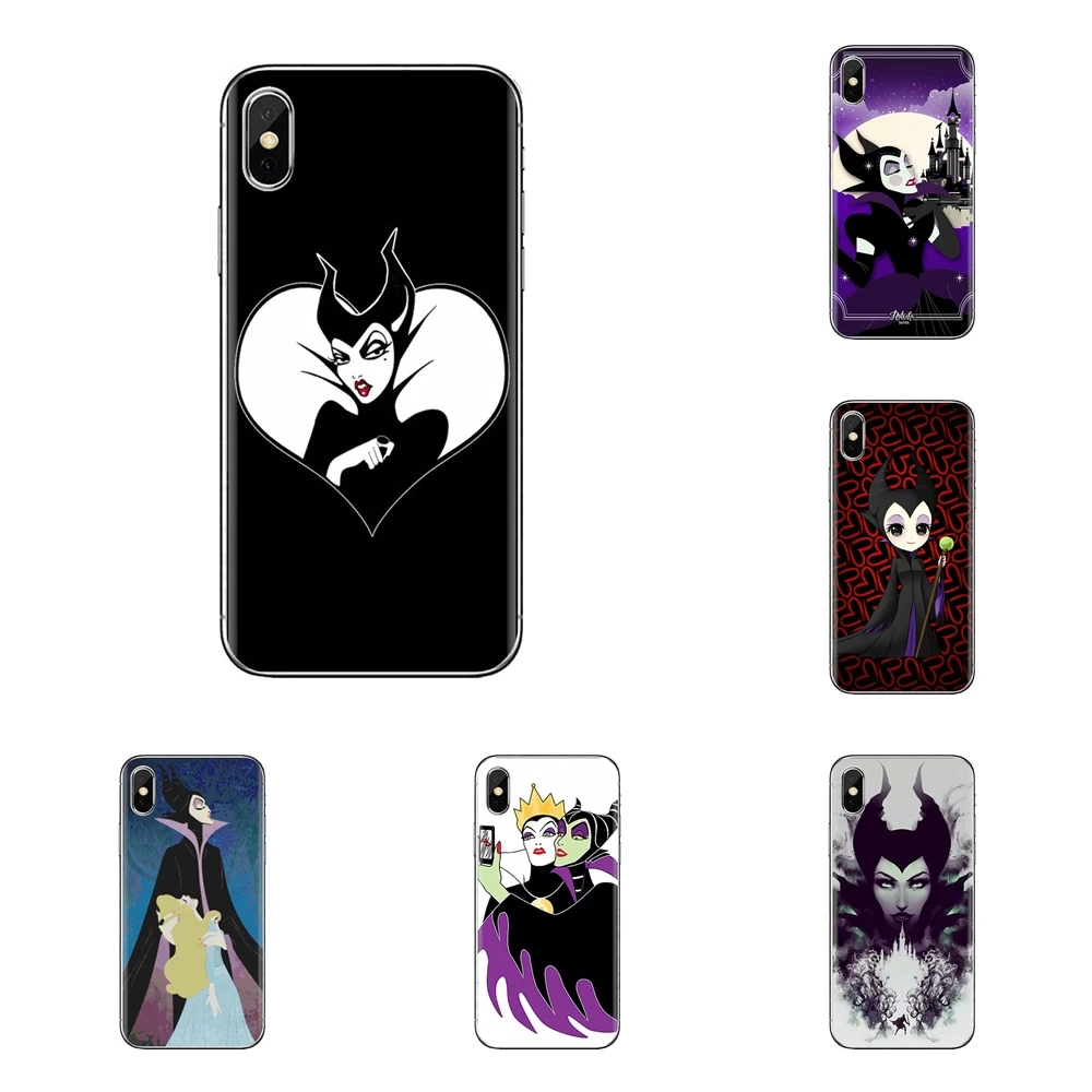 The witch maleficent For iPhone XS Max XR X 4 4S 5 5S 5C SE 6 6S 7 8 Plus Samsung Galaxy J1 J3 J5 J7 A3 A5 TPU Transparent Cover |