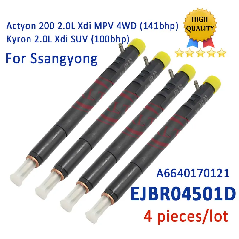 US $261.88 4PC Nozzle EJBR03401D Injector A6640170021 6640170221 EJBR04501D A6640170121 EJBR03301D For SSANGYONG Kyron Actyon JMC Euro 43