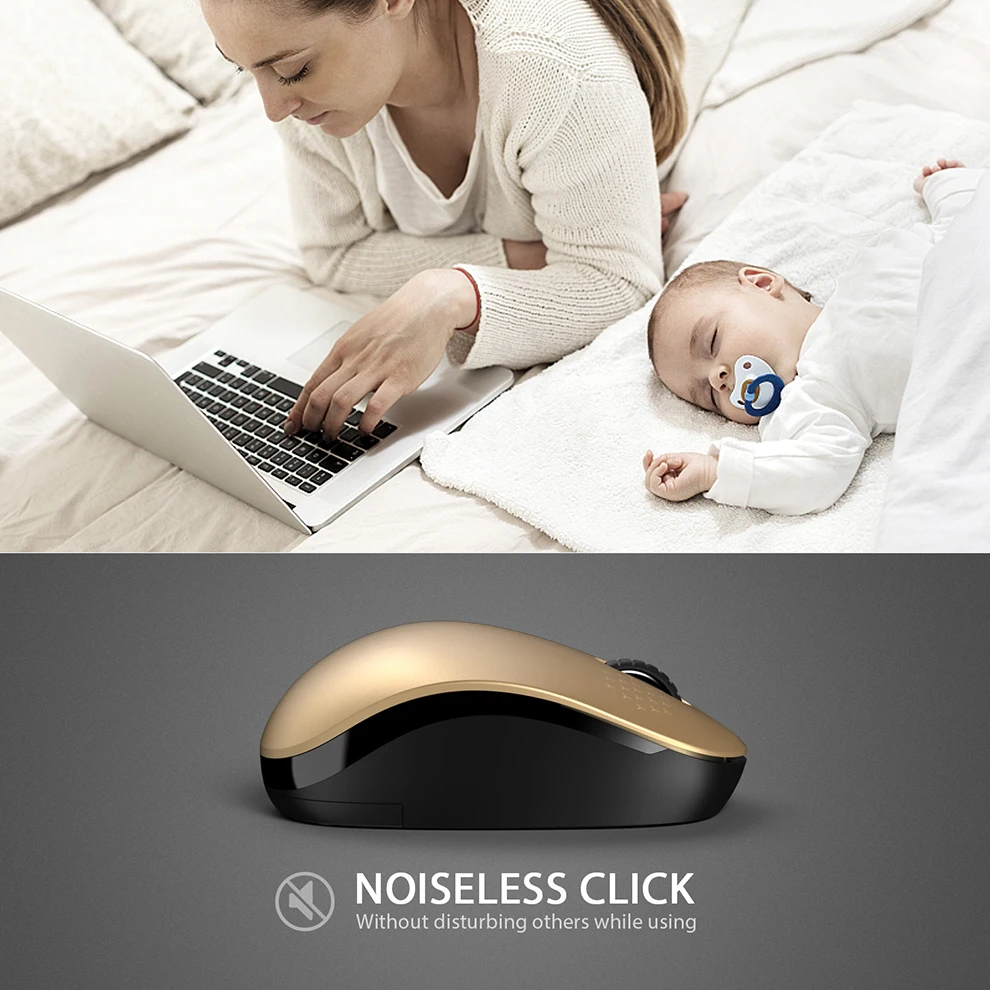 Wireless Mouse - Black Gold2