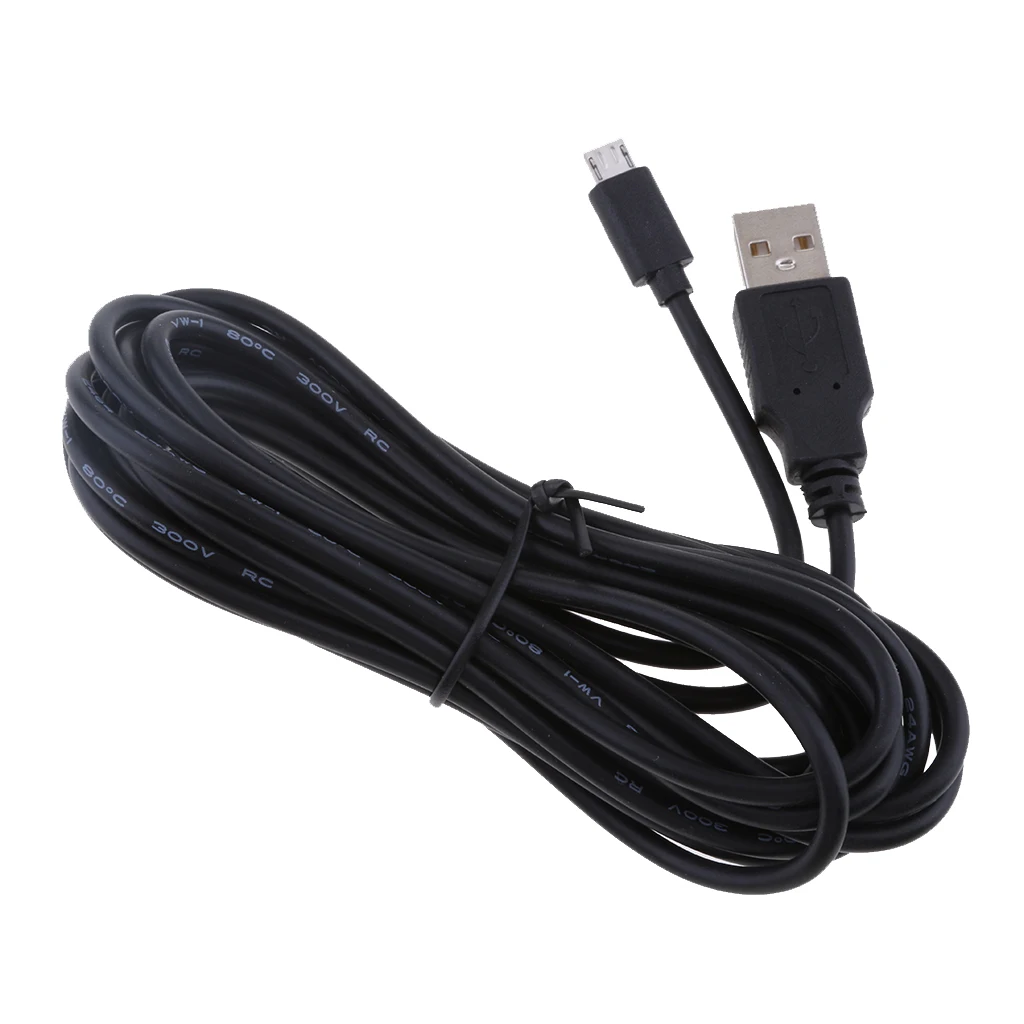 Premium 3.5Meters 5V2A Charger Cable Mini USB 90 Degrees Left Bend Head Cord