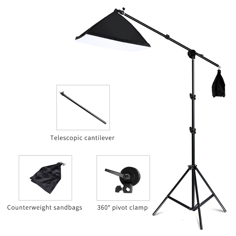 Skup Fotografia Studio softbox zestaw oświetlenia ramię do wideo i YouTube ciągłe oświetlenie profesjonalne oświetlenie zestaw Photo Studio
