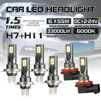 

LED Headlight and Fog Lamp For Hyundai Sonata 2011 2012 2013 2014 LED 6X Bulbs H7 Headlight Hi-Lo+ H11 Fog Lamp 6000K