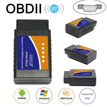 

Newest OBDII Bluetooth Diagnostic Interface Upgraded Version V1.5 Code Readers Vehicle Car Auto Fault Diagnosis Scanner Tool Hot