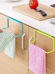 1PC Kitchen Organizer Towel Rack Hanging Holder Bathroom Cabinet Cupboard Hanger Shelf For Kitchen Supplies Accessories