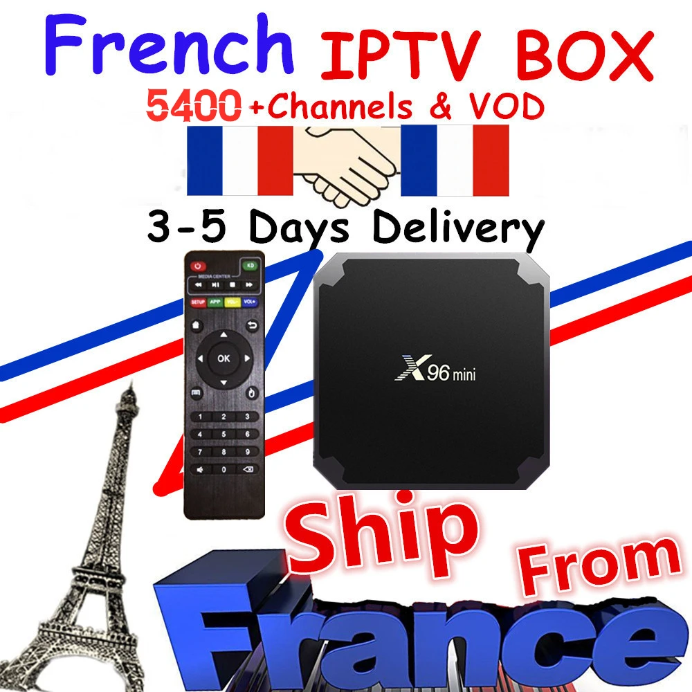 French IPTV Box X96MINI Android7.1 Box IPTV smarters NEO Europe France Arabic Football match Smart TV Box Top tv Box