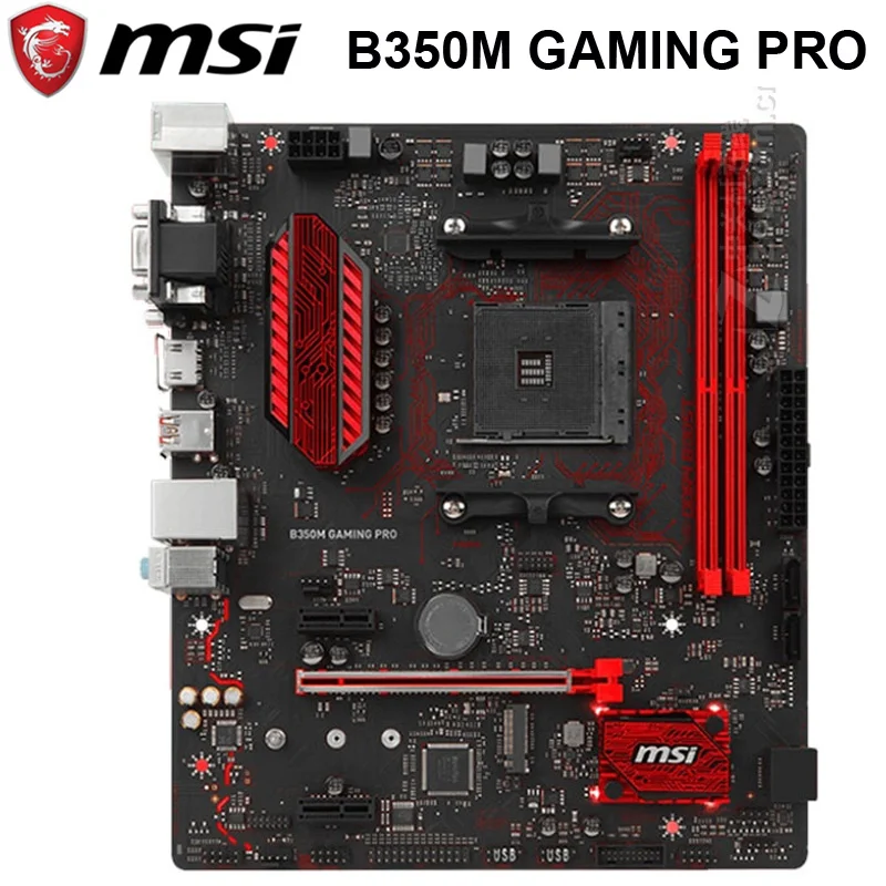 Материнская плата msi b350m gaming pro ddr4 32 Гб pci-e 3 0 amd b350 для настольного ПК материнская