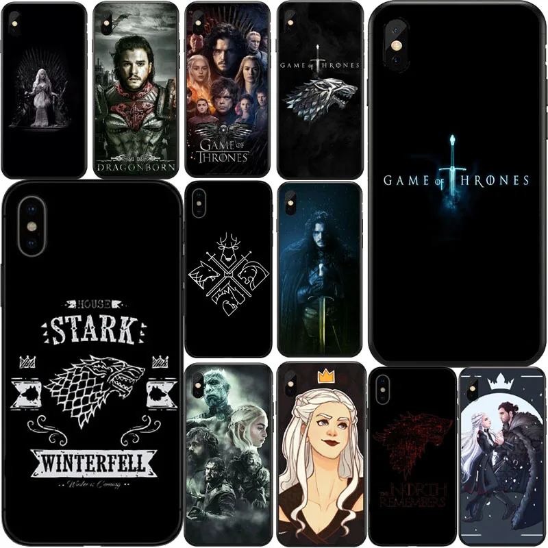 Jogo Tronos Daenerys Dragao Jon Snow tyrion lannister Caso мягкий чехол для телефона из ТПУ iphone 8 plus 7 6 Mais 5 4 X