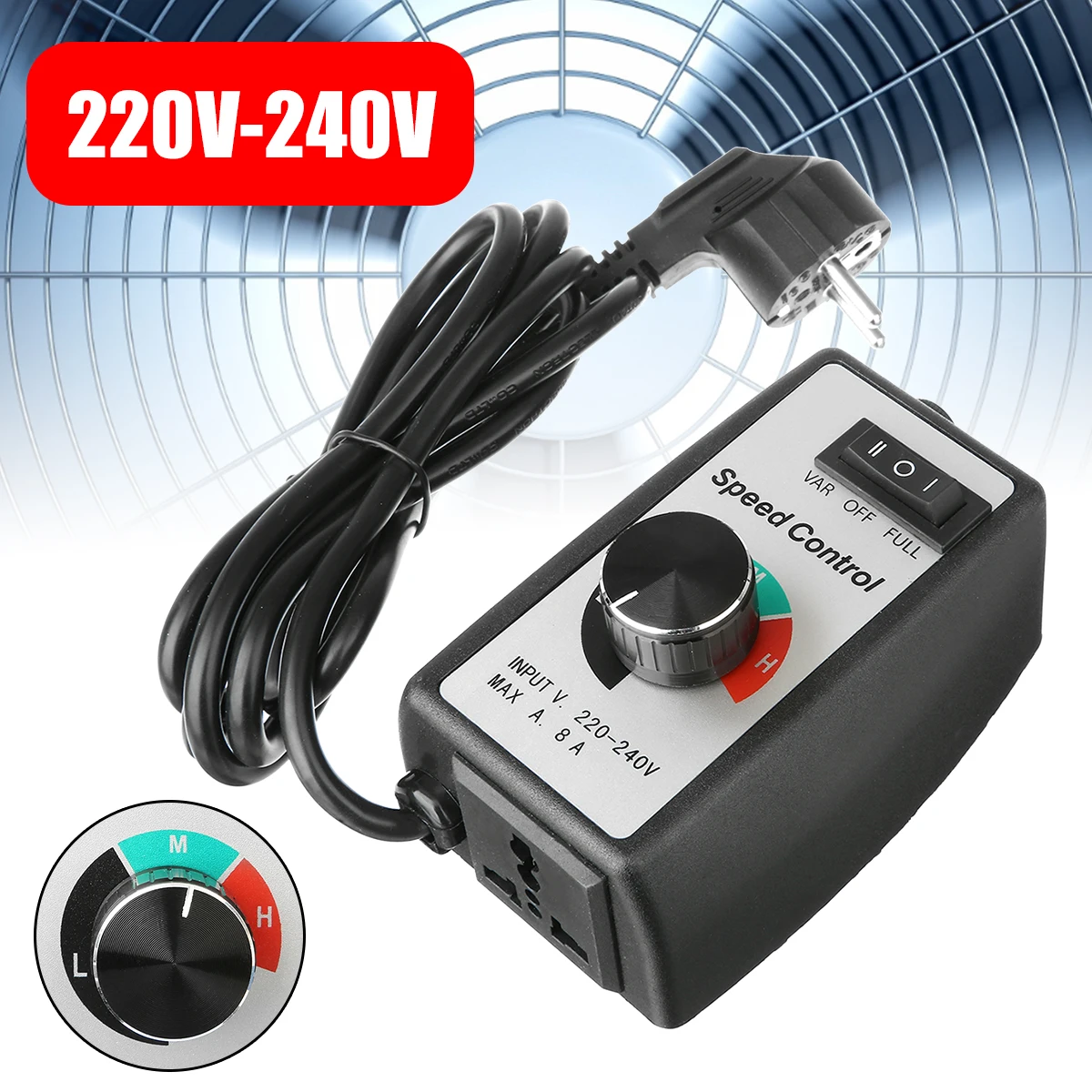 New 220v 240v 8a Router Speed Control Electric Motor Rheostat