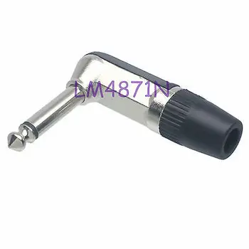 

DHL/EMS 50 pcs connector 6.35mm 1/4" male plug mono solder Audio Video Cable right angle -d2