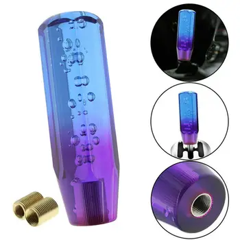 

LED Light RGB Shift Knob Stick Crystal Purple Blue Bubble Gear Shifter 15CM Universal Fit For Manual Transmission