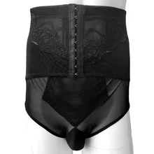 Sissy Body shape r трусы для пениса сумка Высокая талия животик корсет для похудения пивной живот Abdo Мужское нижнее белье форма боксеры одежда